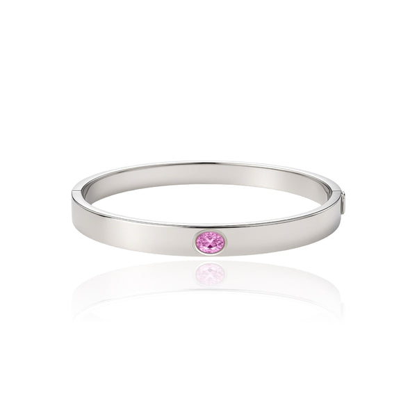 Velara Uno Elemental Bangle – Light Pink Sapphire