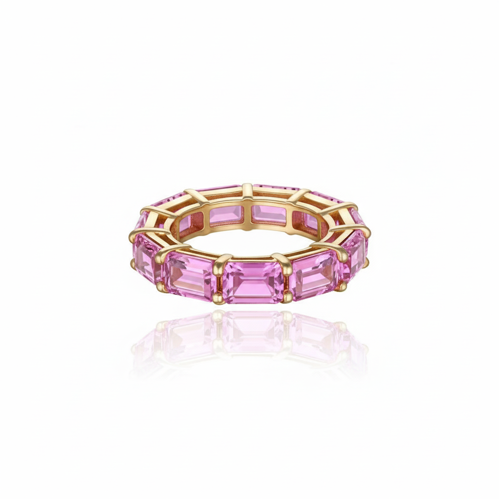 Nexus Tennis Ring – Light Pink Sapphire