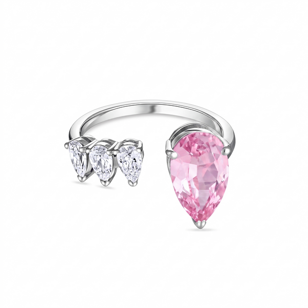 Nova Flare Open Ring – Light Pink Sapphire