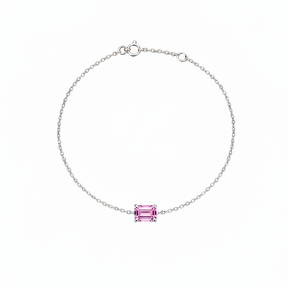 Nexus Solitaire Bracelet – Light Pink Sapphire
