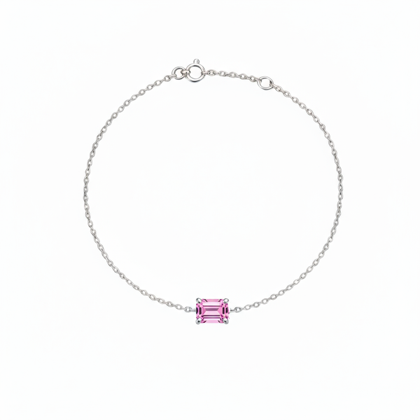 Nexus Solitaire Bracelet – Light Pink Sapphire