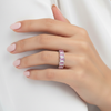 Nexus Vertical Eternity Ring – Light Pink Sapphire