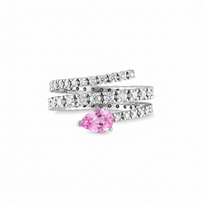 Nova Serpent Ring – Light Pink Sapphire