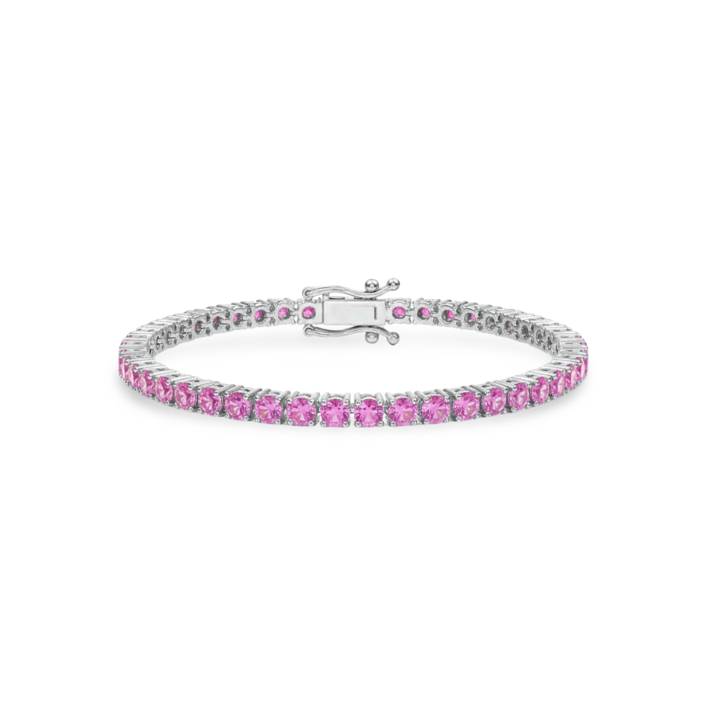 Juno Grande Tennis Bracelet – Light Pink Sapphire