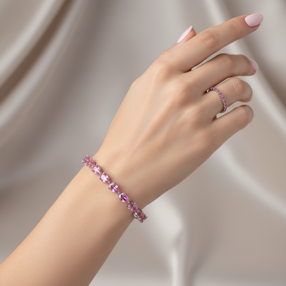 Nova Tennis Bracelet – Light Pink Sapphire
