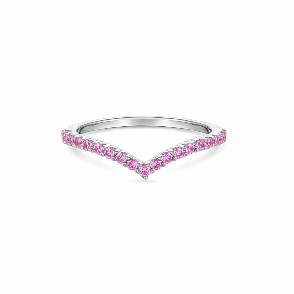Linea V Demi Ring – Light Pink Sapphire