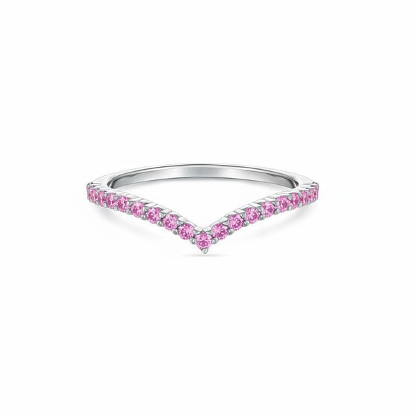 Linea V Demi Ring – Light Pink Sapphire