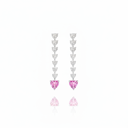 Amore Drop Earrings – Light Pink Sapphire