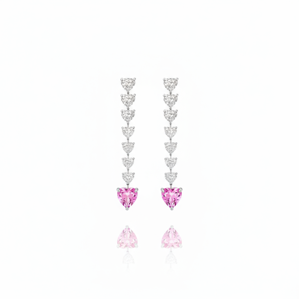 Amore Drop Earrings – Light Pink Sapphire