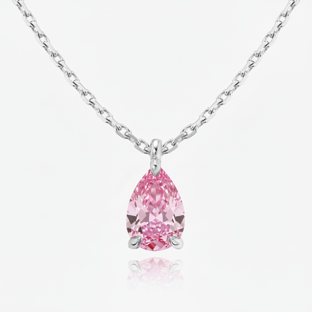 Nova Solitaire Necklace – Light Pink Sapphire