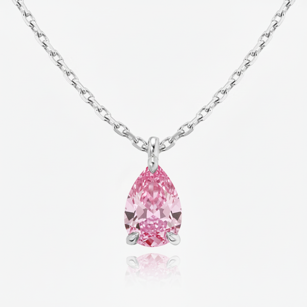 Nova Solitaire Necklace – Light Pink Sapphire