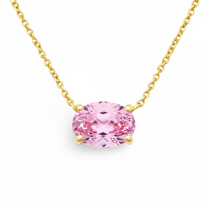 Velara Solitaire Necklace – Light Pink Sapphire
