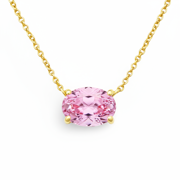 Velara Solitaire Necklace – Light Pink Sapphire