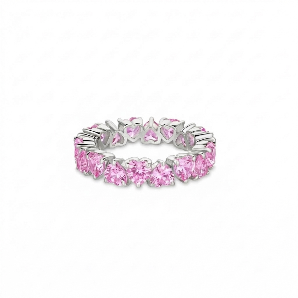 Amore Eternity Ring – Light Pink Sapphire