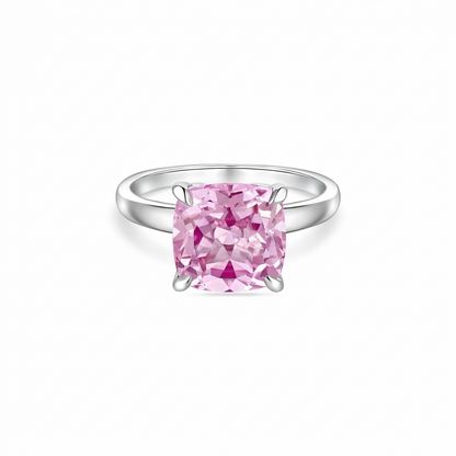 Aria Cushion Solitaire Ring – Light Pink Sapphire