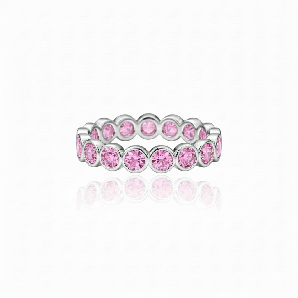 Forma Eternity Ring – Light Pink Sapphire