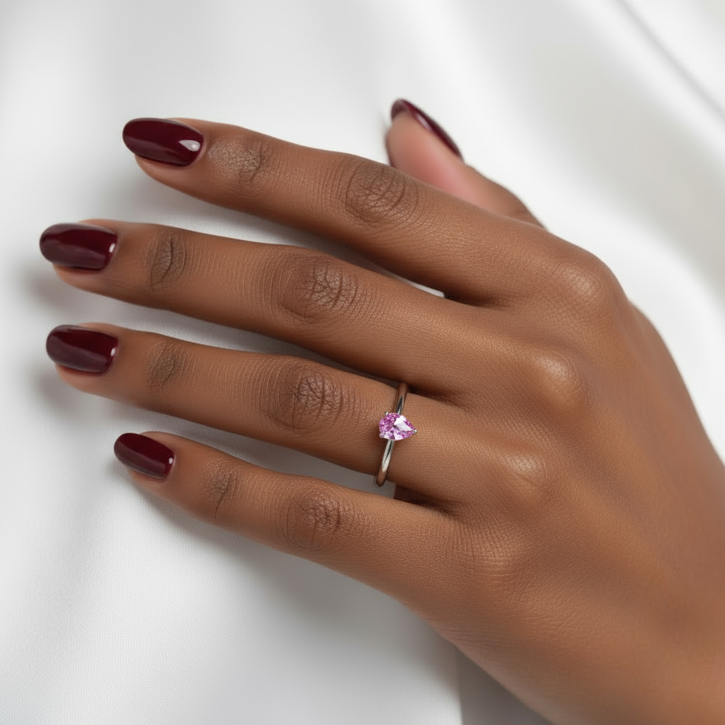 Nova Solitaire Ring – Light Pink Sapphire