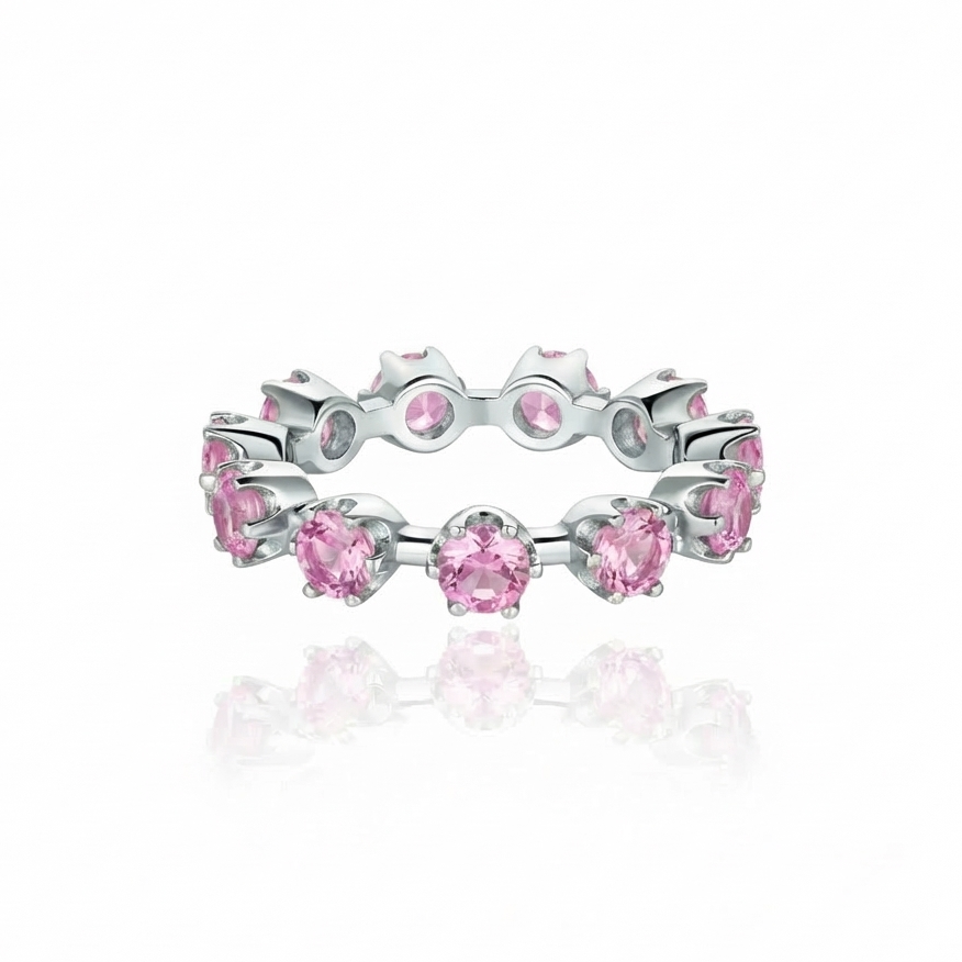 Linea Maxi Station Ring – Light Pink Sapphire