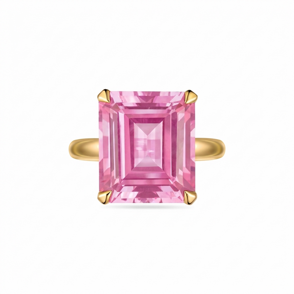 Nexus Bold Solitaire Ring – Light Pink Sapphire