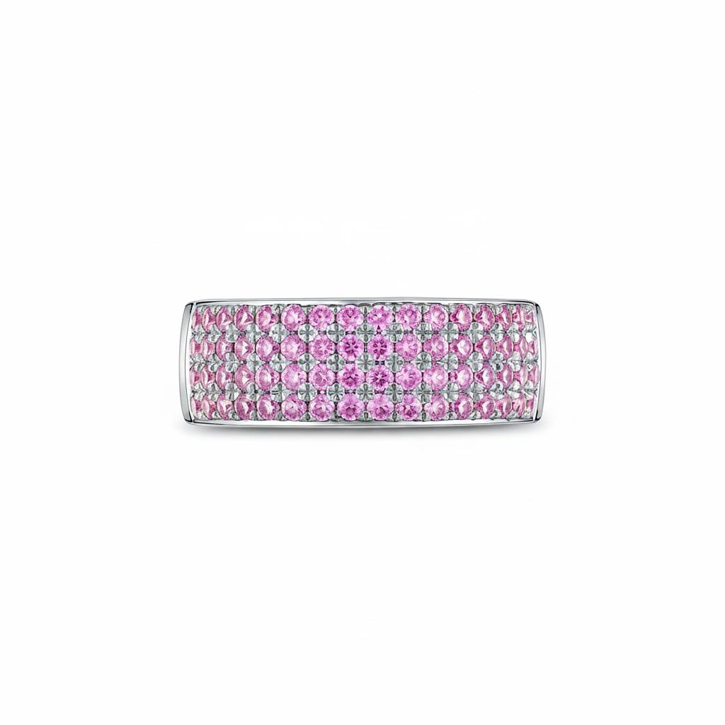Linea Bold Band Ring – Light Pink Sapphire