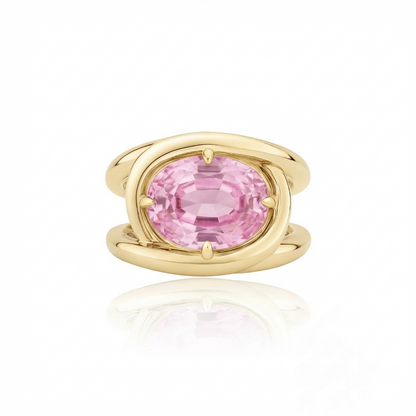 Velara Twist Ring – Light Pink Sapphire