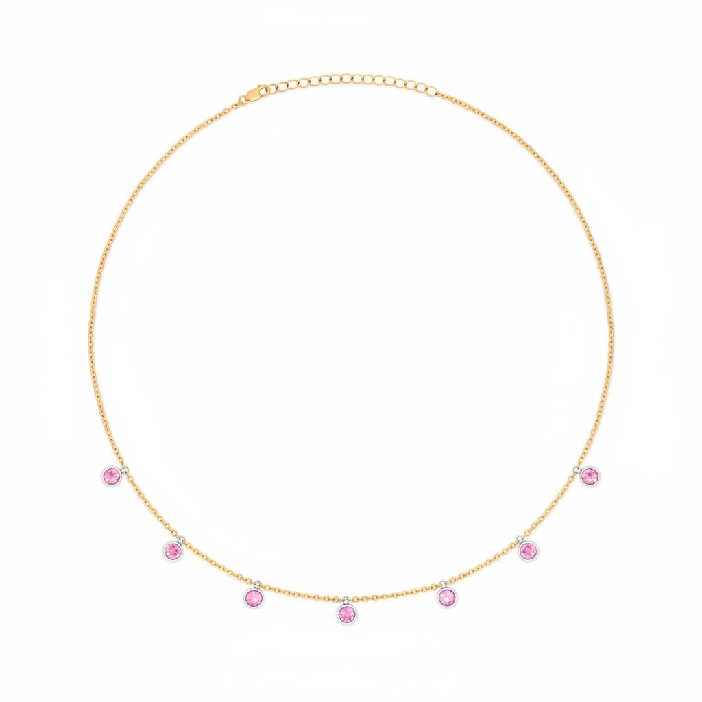 Forma Harmony Necklace – Light Pink Sapphire