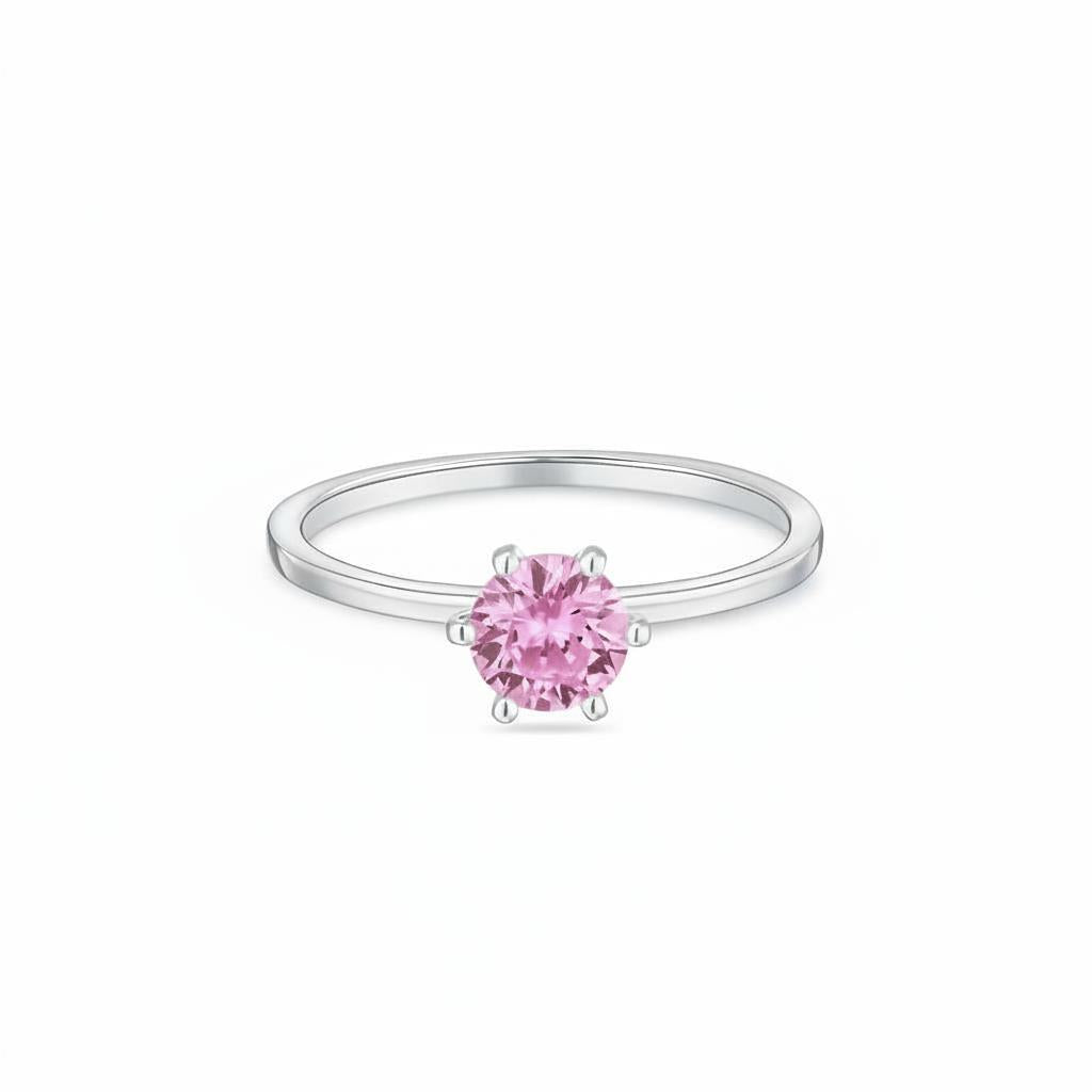 Juno Solitaire Ring – Light Pink Sapphire