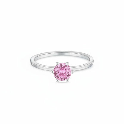 Juno Solitaire Ring – Light Pink Sapphire
