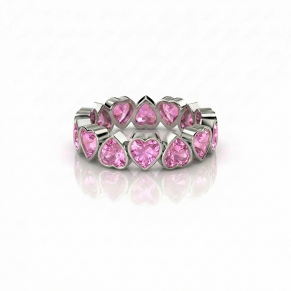 Amore Frame Eternity Ring – Light Pink Sapphire