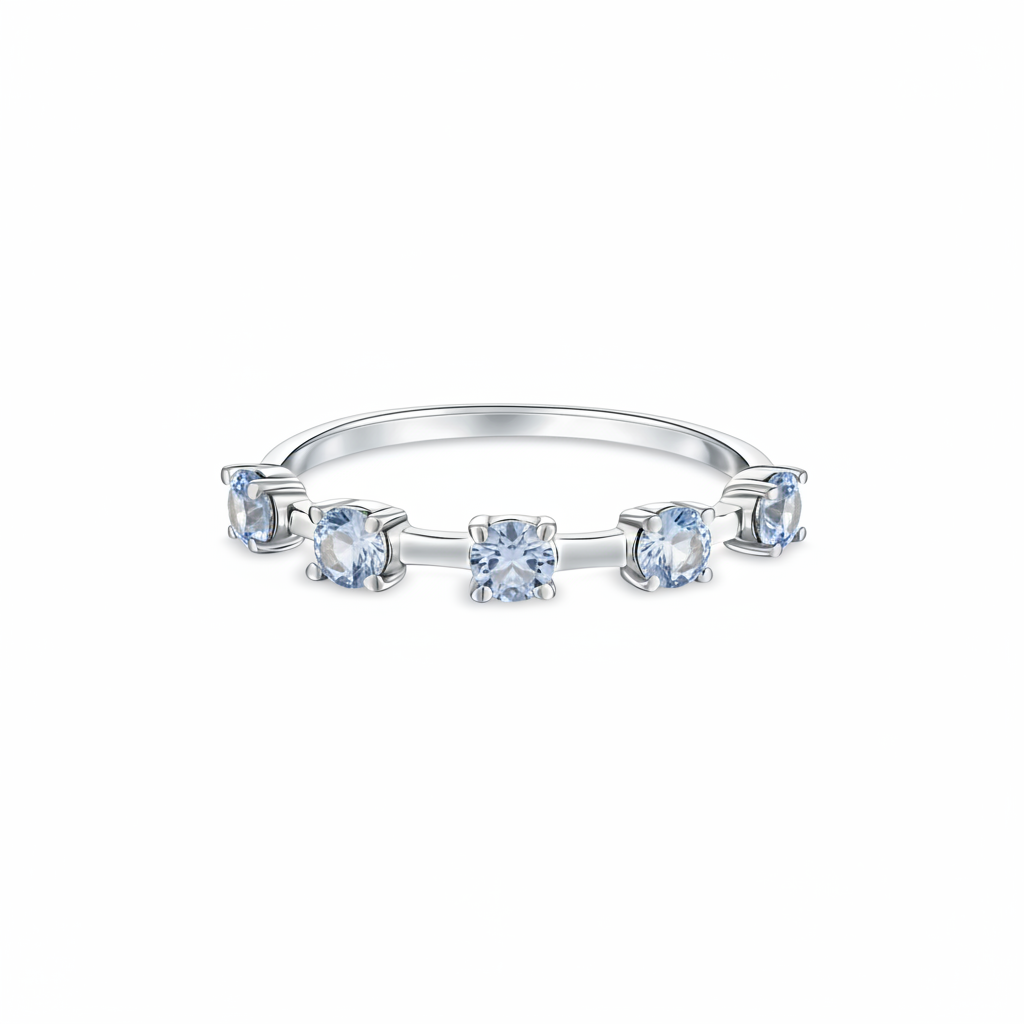 Linea Cinco Ring – Light Blue Aquamarine