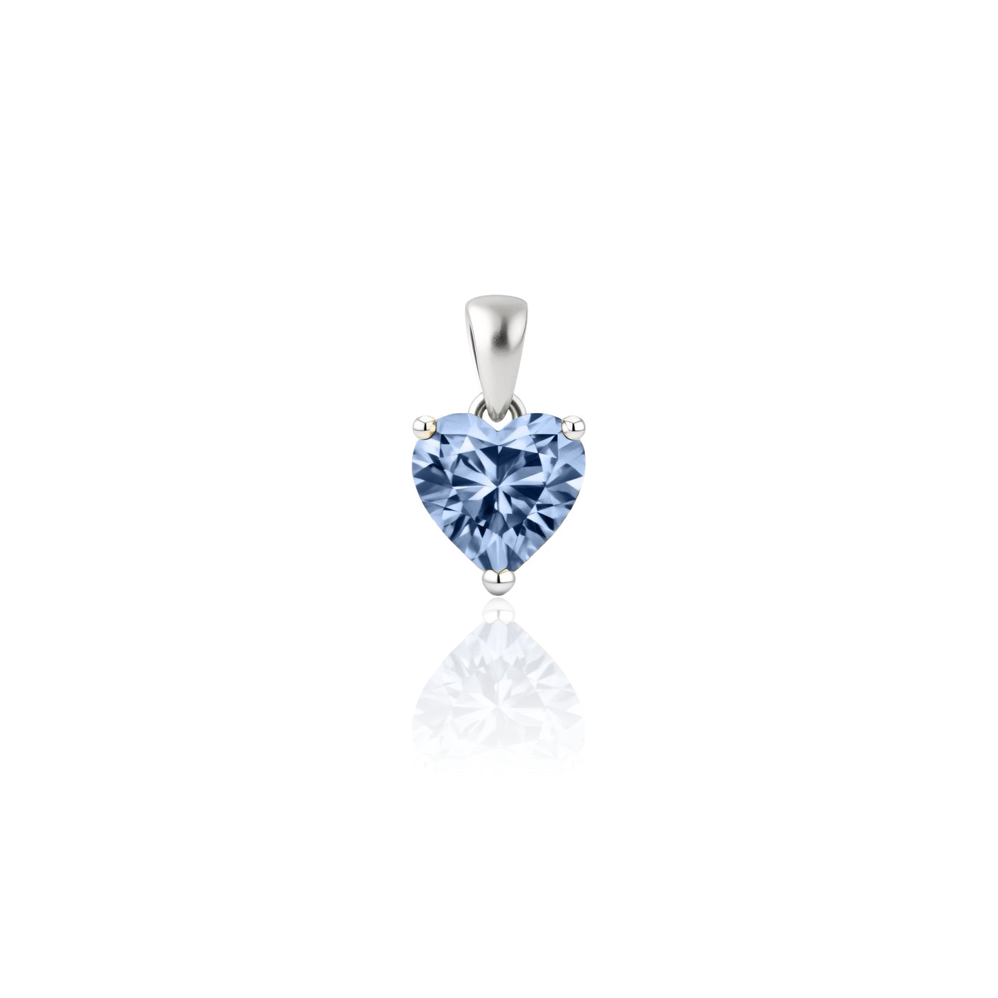 Amore Maxi Solitaire Necklace – Light Blue Aquamarine