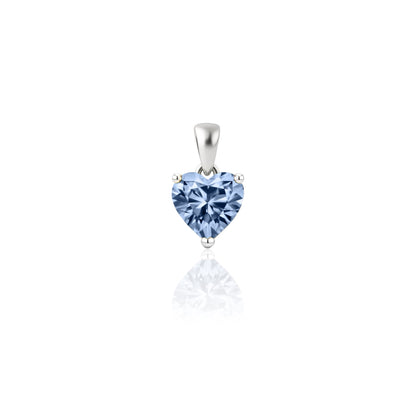 Amore Mini Solitaire Necklace – Light Blue Aquamarine