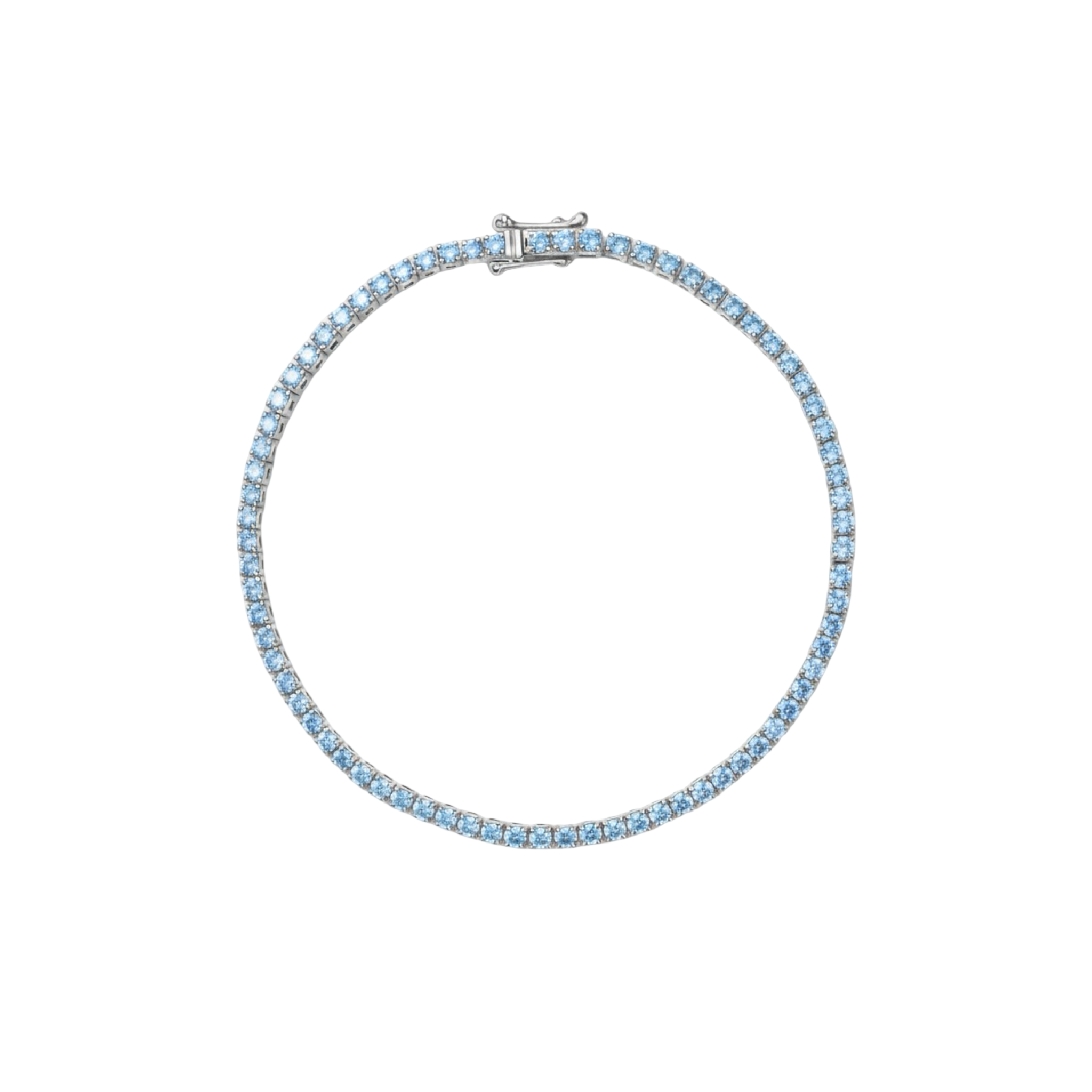 Juno Mini Tennis Bracelet – Light Blue Aquamarine