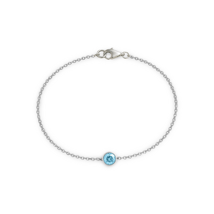 Forma Solitaire Bracelet – Light Blue Aquamarine
