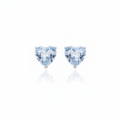 Amore Stud Earrings – Light Blue Aquamarine