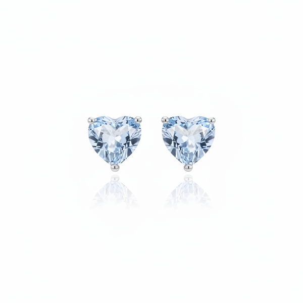 Amore Stud Earrings – Light Blue Aquamarine