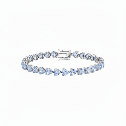 Amore Tennis Bracelet – Light Blue Aquamarine