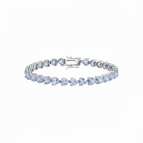 Amore Tennis Bracelet – Light Blue Aquamarine