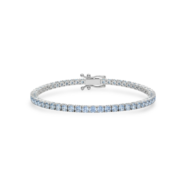 Juno Midi Tennis Bracelet – Light Blue Aquamarine