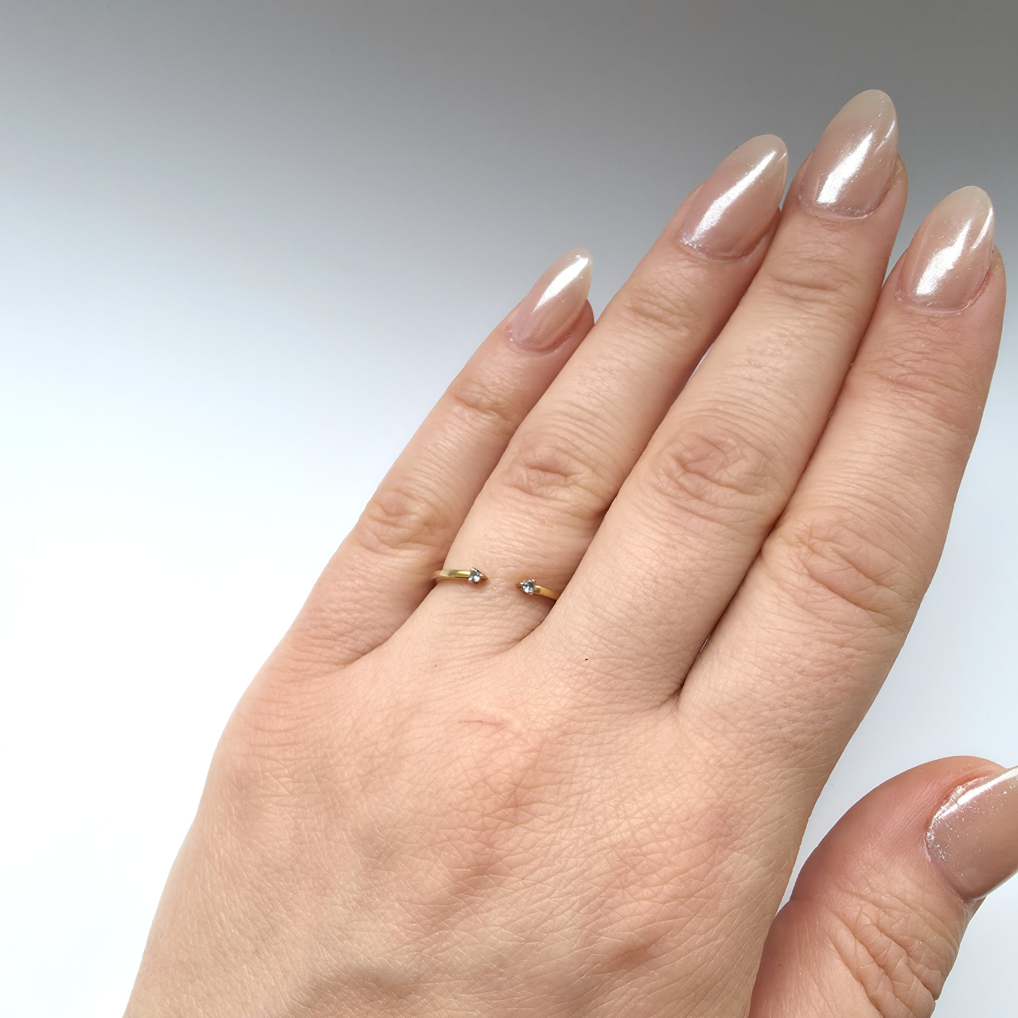 Linea Punto Mini Ring – Light Blue Aquamarine