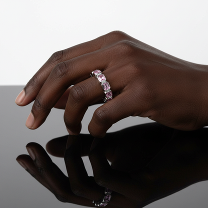 Nexus Lateral Eternity Ring – Light Pink Sapphire
