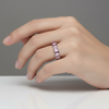 Nexus Vertical Eternity Ring – Light Pink Sapphire