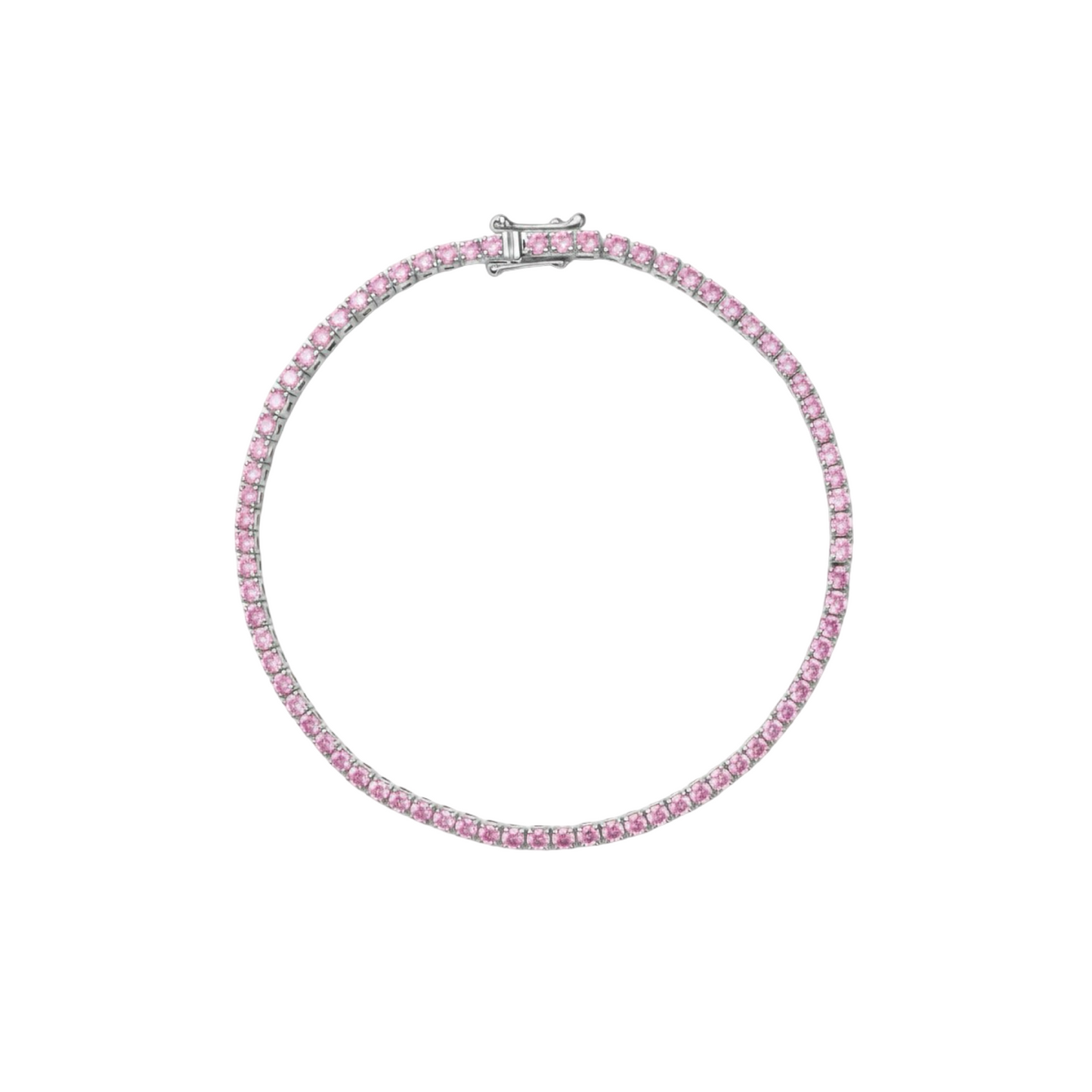 Juno Mini Tennis Bracelet – Light Pink Sapphire