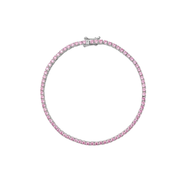 Juno Mini Tennis Bracelet – Light Pink Sapphire
