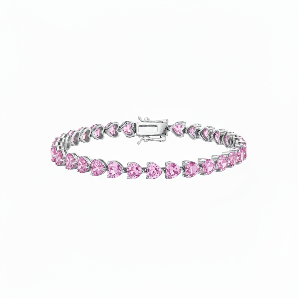 Amore Tennis Bracelet – Light Pink Sapphire
