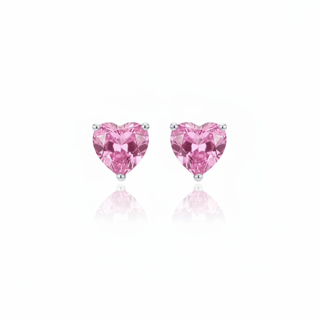 Amore Stud Earrings – Light Pink Sapphire