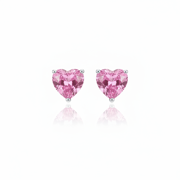 Amore Stud Earrings – Light Pink Sapphire