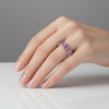 Nexus Vertical Eternity Ring – Light Pink Sapphire