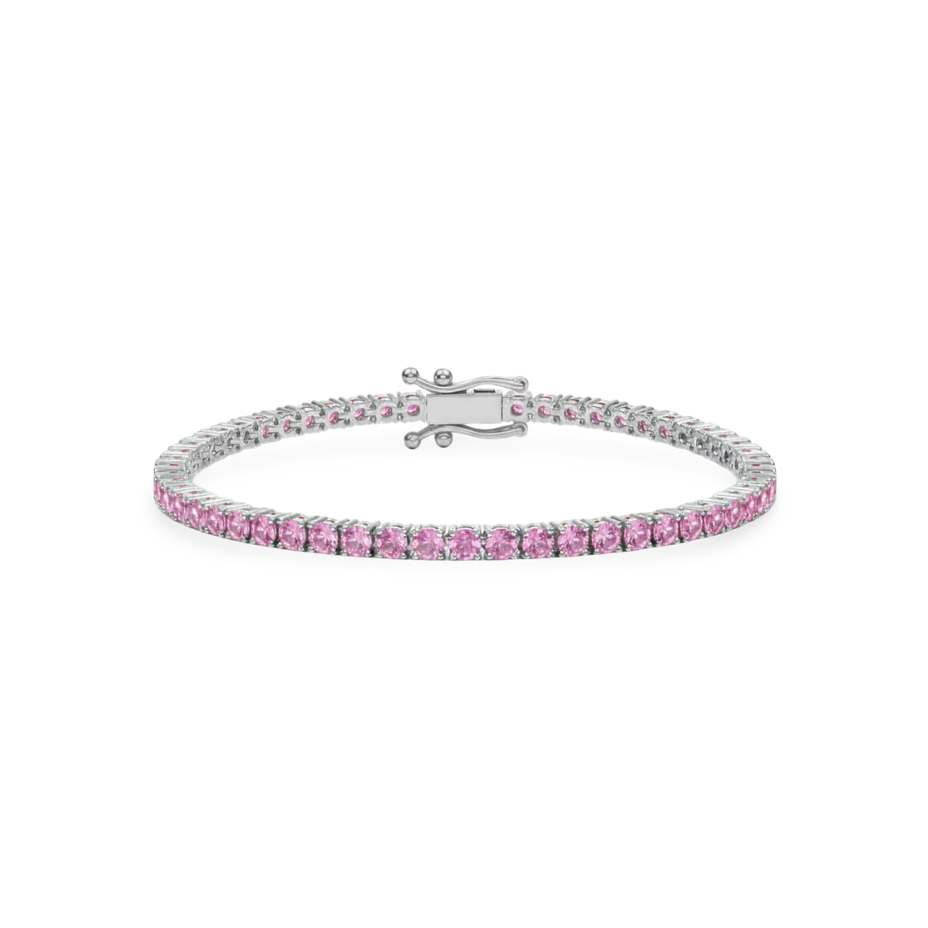 Juno Midi Tennis Bracelet – Light Pink Sapphire