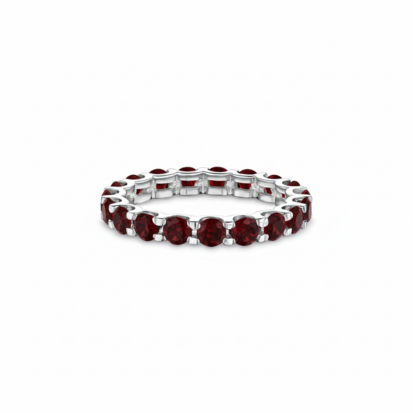 Linea Grande Ring – Deep Red Garnet